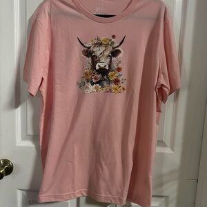 NWOT Handcrafted Highland Cow Shirt